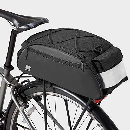 Cycling Bicycle Bike Pannier Rear Seat Bag Rack Trunk Shoulder Handbag  Black